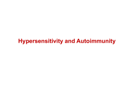8-Hypersensitivity and Autoimmunity