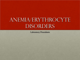 Anemia-RBCDisorders