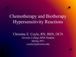 Chemotherapy and Biotherapy Reactions: