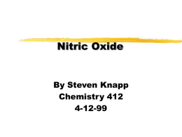 Nitric Oxide - University of Wisconsin