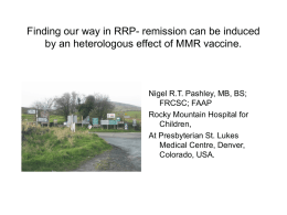 An heterologous effect of MMR vaccine will induce