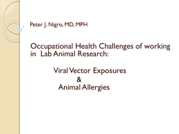 Occupational Health Challenges of working in Lab Animal