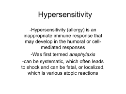 Hypersensitivity - Lehigh University