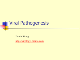 Viral Pathogenesis (32 slides, 859KB)