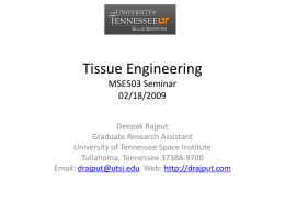 Tissue Engineering MSE503 Seminar