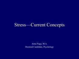 Stress—Current Concepts