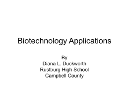 Biotechnology Applications - Smyth County Virginia Public