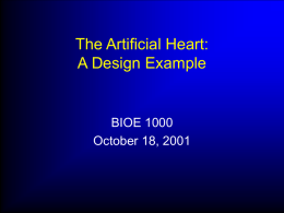 BioE Example: Artificial Heart