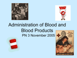 Blood transfussions