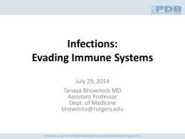 Infections: Evading Immune Systems