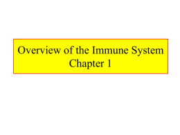 Intro to Immune System Chpt. 1