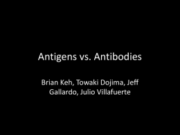 Block B Towaki, Brian, Julio, Jeff Antigens and Antibodies