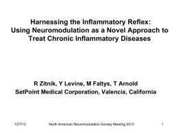 Harnessing the Inflammatory Reflex: Using Neuromodulation as a