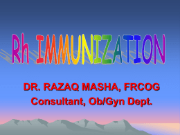 Rh Immunozation