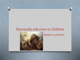 Bartonella infection in children