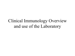 Med Sch lecture Immunology Laboratory SB 2012