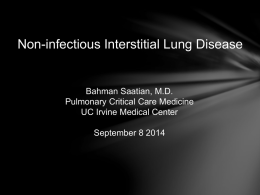 Non-infectious Interstitial Lung Disease