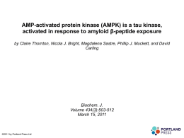 (AMPK) is a tau kinase, activated in response to amyloid β