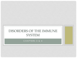 Nrsg 407 Disorders of the Immune System