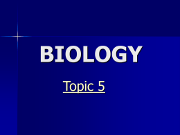 Biology Topic 5