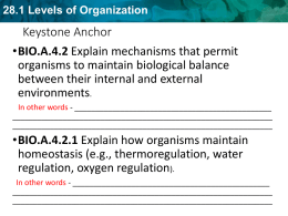 28.1 Levels of Organization