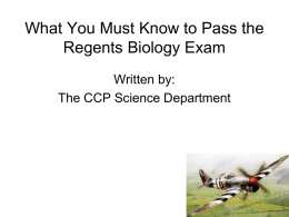What You Must Know to Pass the Regents Biology Exam