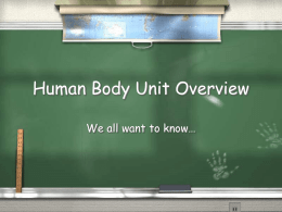 Human Body Unit Overview