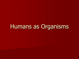 Humans as Organisms