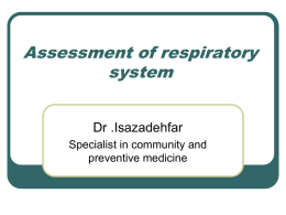 Assessment of respiratory system