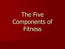 The Five Components of Fitness