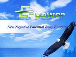 New Negative Potential Body Energizer Negative