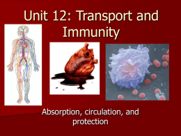 Unit 12: Transport and Immunity