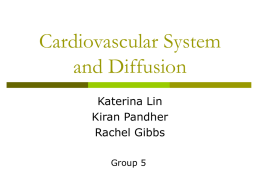 Cardivascular System and Diffusion