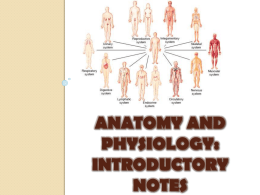 Anatomy and Physiology: Body Systems Introduction