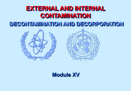 External and Internal Contamination
