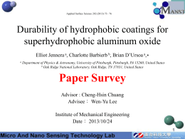 Durability of hydrophobic coatings for superhydrophobic aluminum