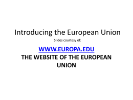 www.europa.edu The website OF THE European Union