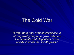 The Cold War - The Official Site - Varsity.com
