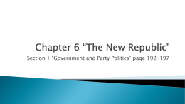 Chapter 6 *The New Republic*