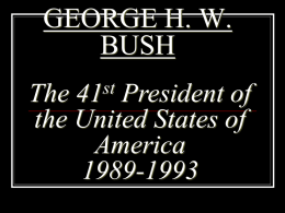 the presidency of george h. bush