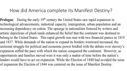 Mapping Manifest Destiny