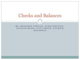 Checks and Balances