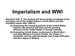 VUS 9 Imperialism and WWI