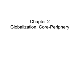 Chapter 2 - The changing Global Context