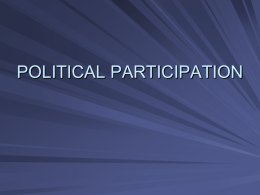 POLITICAL PARTICIPATION - Sunny Hills High School