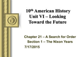 10th American History Unit III