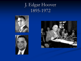 J. Edgar Hoover 1895-1972
