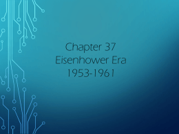 Chapter 37 Eisenhower Era