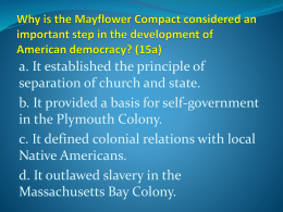 Why is the Mayflower Compact considered an important step