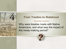 From Treaties to Statehood - KHS Social Studies